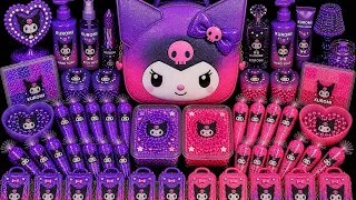 Satisfying Slime ASMR Making Kuromi Slime Mixing Makeup Lipsticks Candy M&Ms