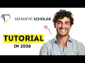 Semantic Scholar Tutorial How to Find Research Papers Faster in 2026 Step-by-Step