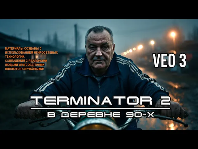 Терминатор в русской деревне 90-х | AI Remake (VEO 3)