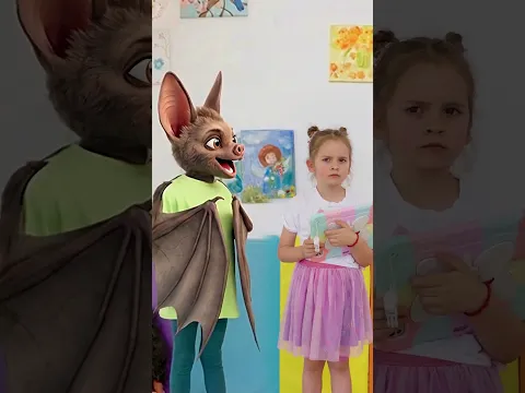 Um morcego gosta de escuridão? Crianças ensinam animais com um tablet mágico 🦇