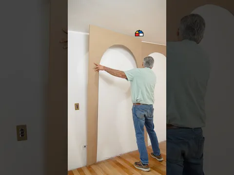 Transformé mi pared aburrida con un arco de MDF
