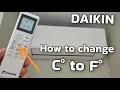 How to Set C or F on Daikin AC Remote control