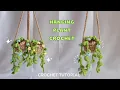 Hanging Plant Crochet Tutorial Step-by-Step Guide to Crochet Room Decor Car Mirror Decoration