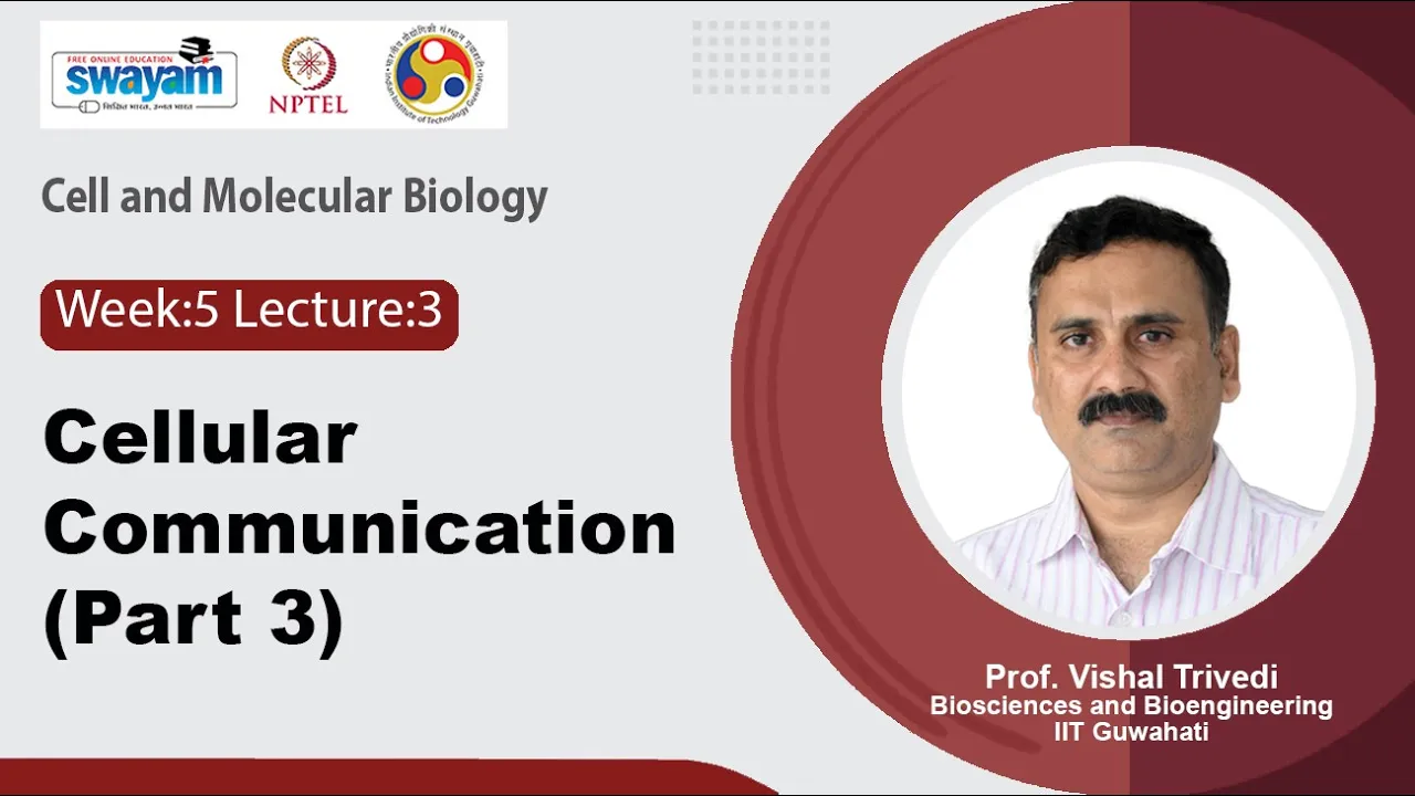 Lec 20: Cellular Communication (Part 3)