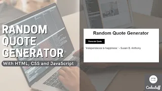 How to make a Random Quote Generator with HTML CSS and JavaScript