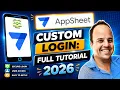 Appsheet Tutorial for Beginners 2026 - Full Custom Login Setup Step by Step