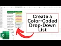 How to Create a Color-Coded Drop-Down List in Excel Very Easy
