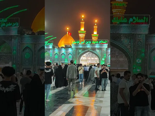 ⁣مع زوجتي الغالية ام امنه والعيال زيارة الإنابة عنكم في ليلة الجمعة