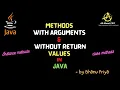 Methods with Argument and without Return values in Java lec 25 Java Tutorials BhanuPriya