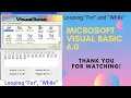 Looping in Microsoft Visual Basic 6 0