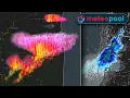 Wildfires in France Waldbrande in Frankreich Bordeaux 23 07 2026 3D Radar