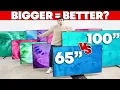 We Bought FIVE 100 TVs To See If Bigger Is Better