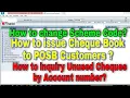 How to issue Cheque Book to POSB Customers How to Change Scheme code Cheque Unused Cheque book