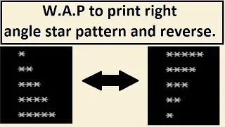 Program to print right angle triangle star pattern and reverse star pattern of it in c