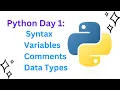 Master Python Basics Day 1 Guide to Syntax Variables Comments and Data Types