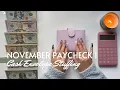 November 2022 Budget Cash Envelope and Sinking Fund Stuffing Paycheck 1 23 Year Old Budgeter