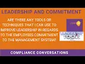 QHSE Leadership and Commitment - Tools and Techniques to improve employee commitment to the QMS