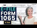How To E-file Form 1065 Partnership Tax Return For LLCs Partnerships Full Tutorial in X Tax