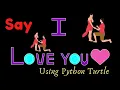 Propose Day Special Say I Love You using Python Turtle