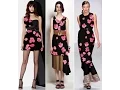 Download Lagu Designer Black Silk Crepe de Chine Fabric with Cherry blossom Pattern