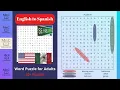 English to Spanish Word Puzzle For Adults