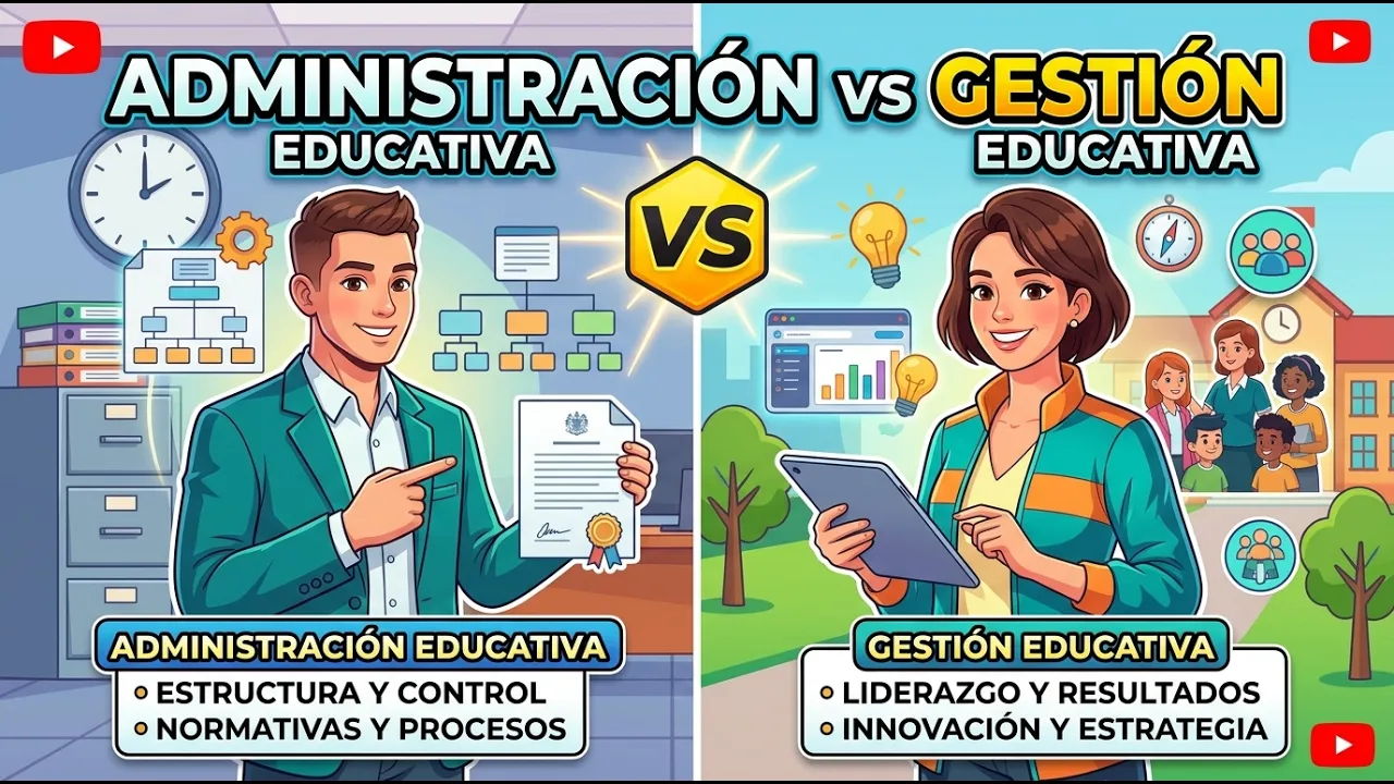 Administración vs Gestión Educativa: video thumbnail