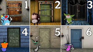 granny chapter 1 2 3 4 5 6 door escape oggy u0026 jack vs granny