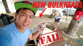 Cutting New Bulkheads FAIL and Driving Across Panama 4 TIMES for Wood