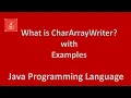 CharArrayWriter Examples