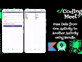 How to Pass Data from One Activity To Another Activity using Bundle Android Studio Kotlin