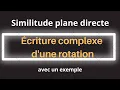 Direct Plane Similarity Complex Representation of a Rotation