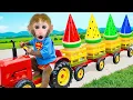 Download Lagu Monyet Bon Bon Imut memanen semangka dan makan popcorn pelangi di peternakan bersama teman bebek