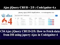 CI4 Ajax jQuery CRUD- How to data from DB using jquery Ajax in Codeigniter 4