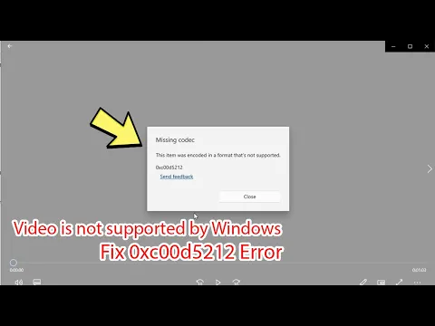 Download MP3 Fix missing codec 0xc00d5212 windows 10 / windows 11