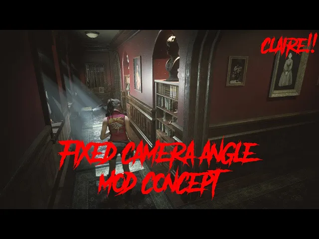 Resident Evil 2 Remake [FIXED CAMERA ANGLE MOD CONCEPT] [SEARCH FOR SHERRY!!]