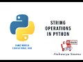 - String Operations In Python