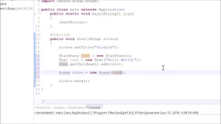 Java Tutorial 52 JavaFX GUI - Creating a Window with Text