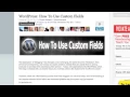 WordPress Custom Field Tutorial