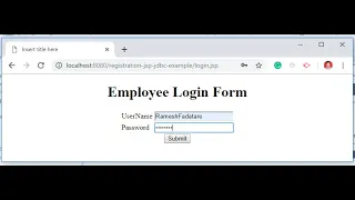 Login Form using JSP Servlet JDBC MySQL Example