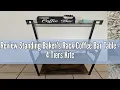 Review Standing Baker s Rack Coffee Bar Table - 4 Tiers Kitchen Microwave Stand with 6 Hooks Kitche