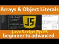 EP - How to create Arrays Object Literals Date and Time functions and methods