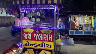 hardworking man switch career to street food sandwich making