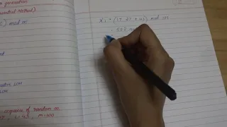 SMS LCM Linear Congruential Method for random number generation An example problem