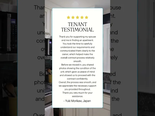 Yuki Morikaw testimonial