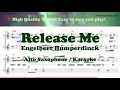 Download Lagu Release Me - Engelbert Humperdinck (Alto Saxophone Sheet Music Bb Key / Karaoke / Easy Solo Cover)
