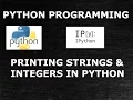 Python Programming Printing Strings Integers Analytics University
