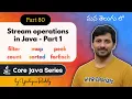 Java Stream Operations Part 1 filter map sorted peek Core Java