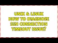 Unix Linux How to diagnose SSH connection timeout issue 3 Solutions