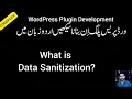 What is Data Sanitization in WordPress Complete Guide in Urdu CODOPLEX