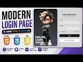 Modern Login Page using HTML CSS JavaScript Responsive UI Tutorial